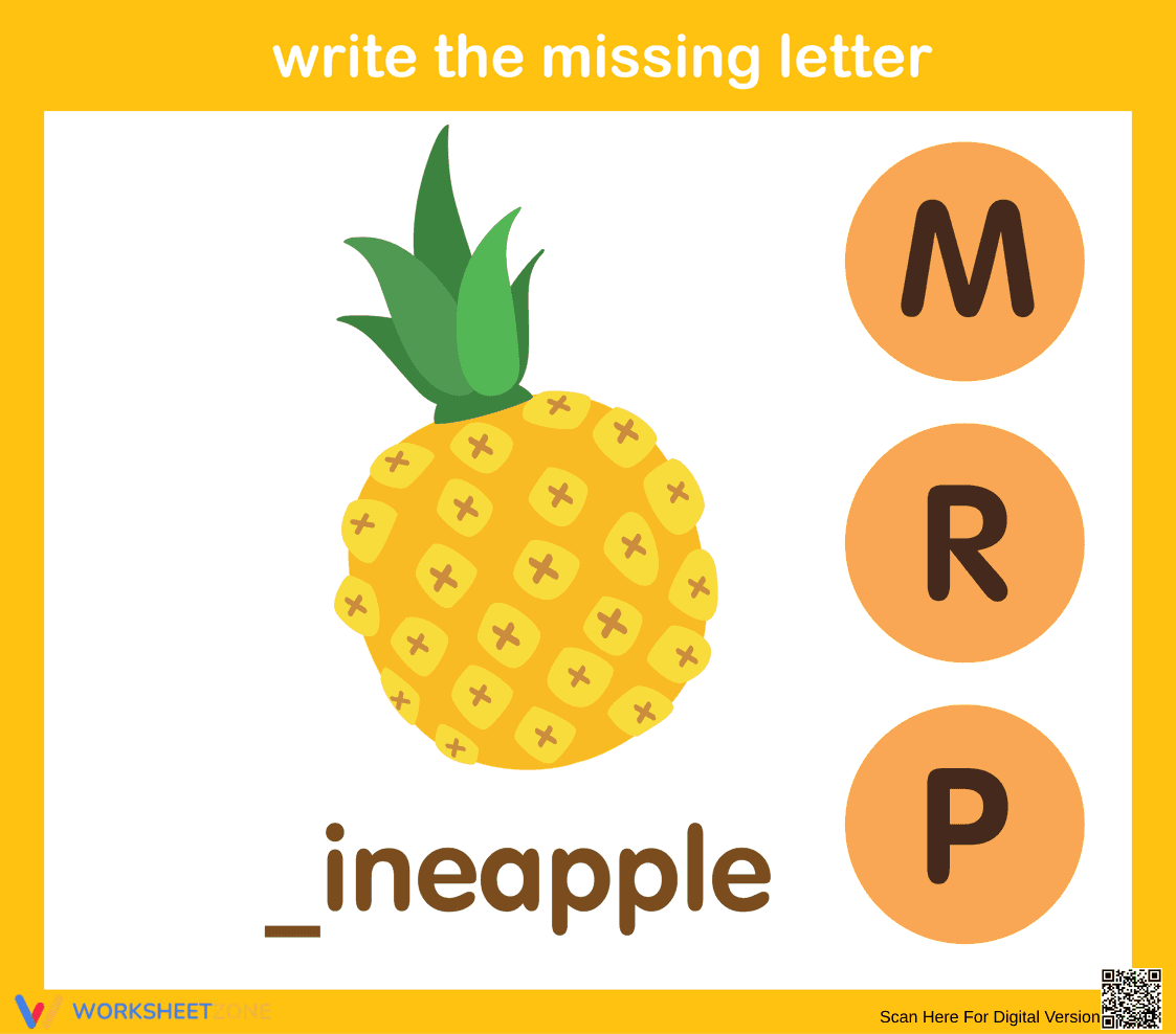 Beginning Sounds Printable Worksheet | Kindergarten ELA - Page 1