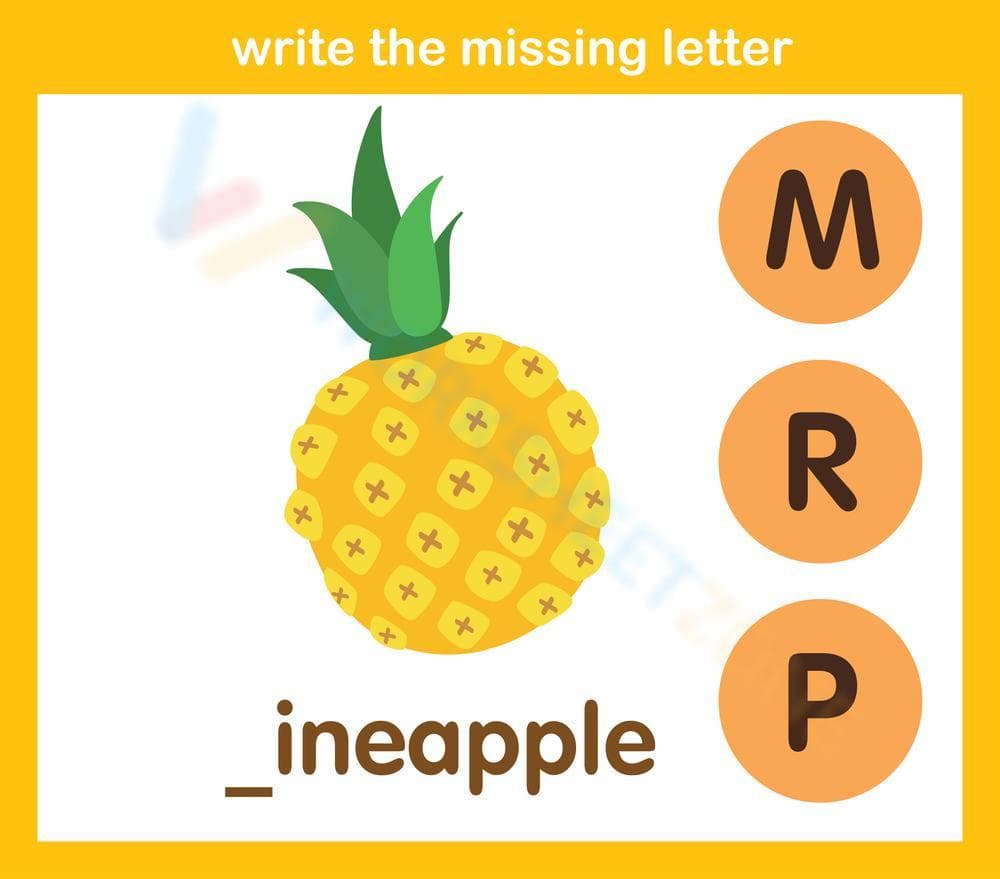 Write the missing letter 27 - Page 1