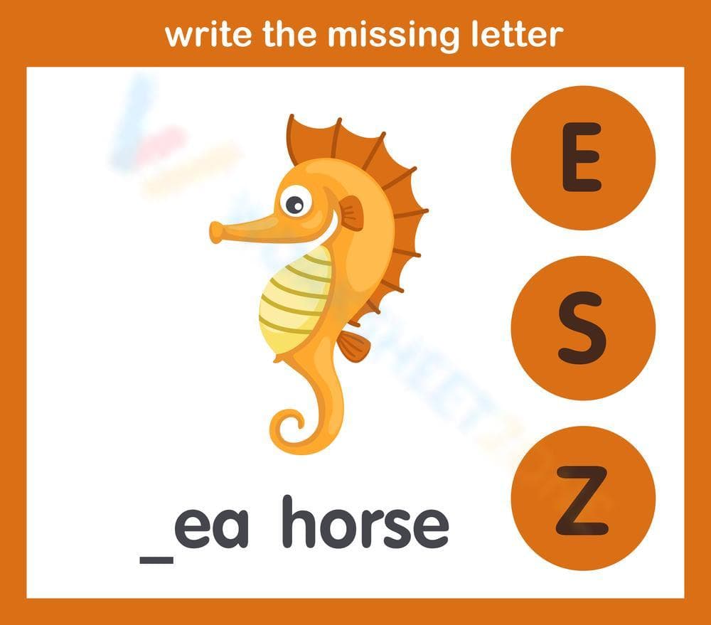 Missing Letter Printable | Preschool Phonics Worksheet - Page 1