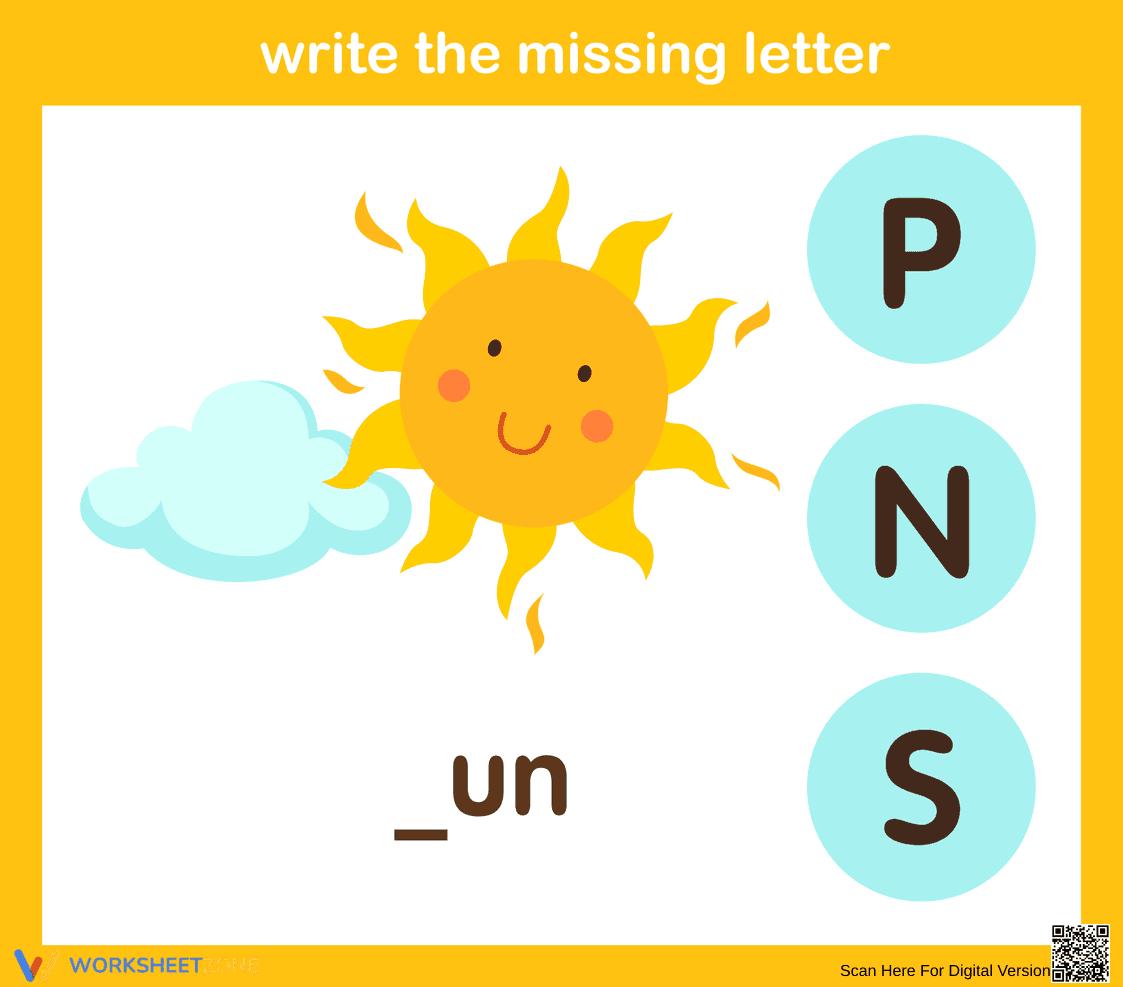 Printable Beginning Sounds Worksheet | Preschool ELA - Page 1