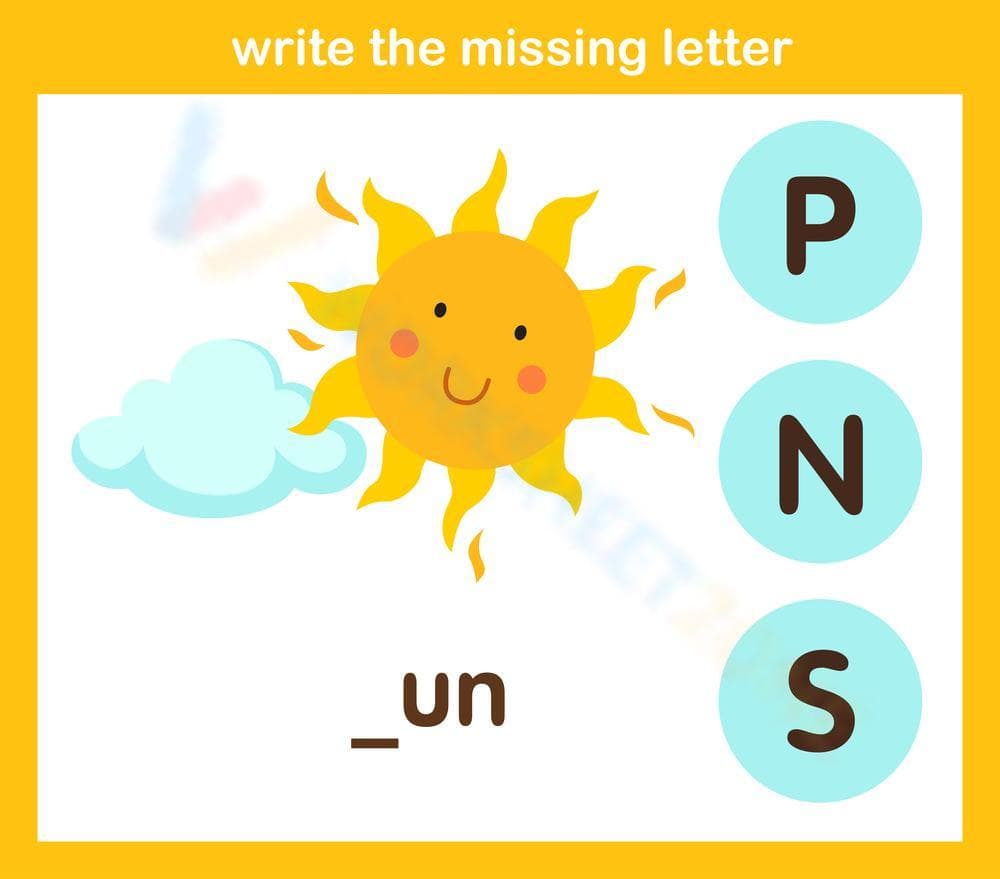Printable Beginning Sounds Worksheet | Preschool ELA - Page 1