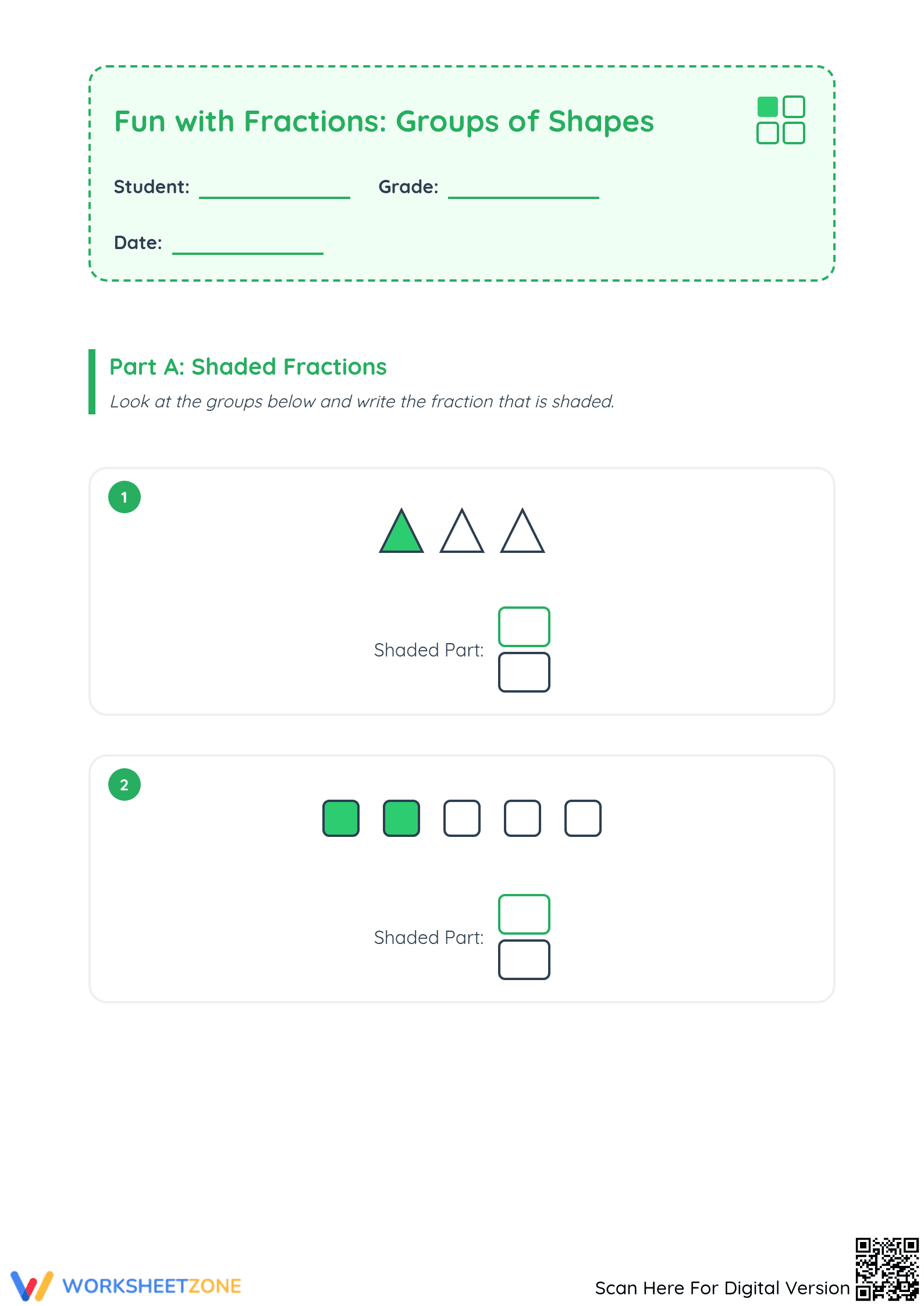 Essential Fractions of a Set: Modeling with Groups of Shapes - Page 1