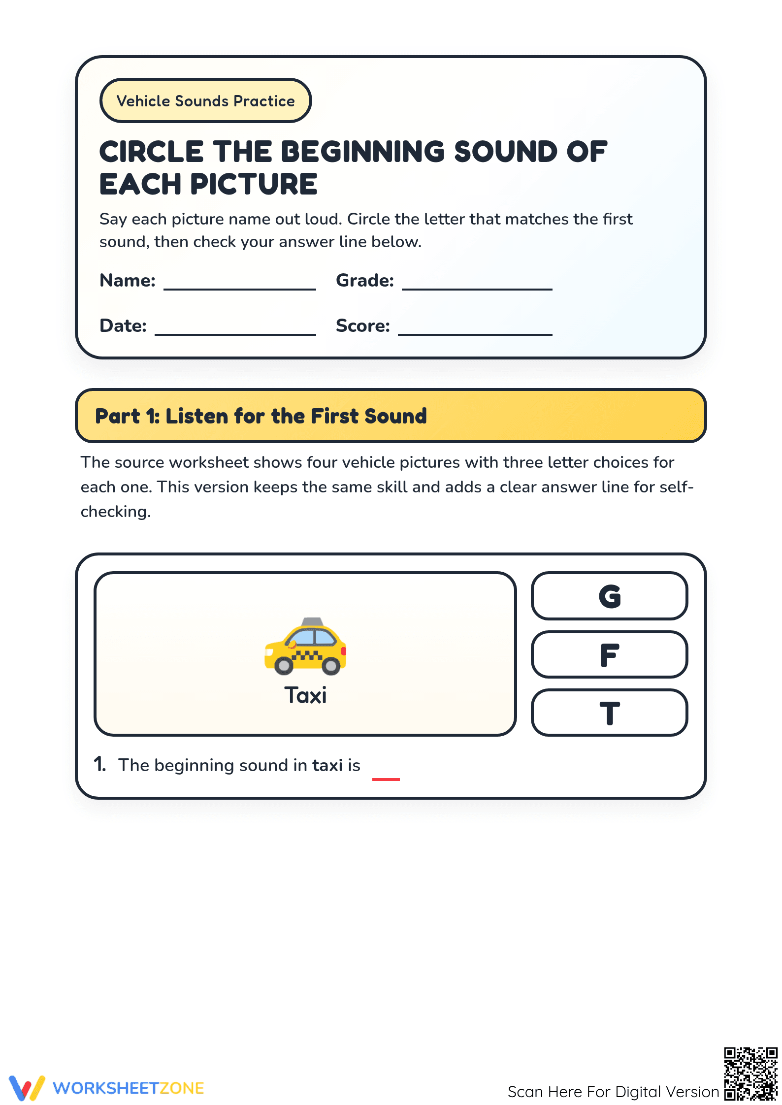 Essential Beginning Sounds Practice | Kindergarten Phonics - Page 1