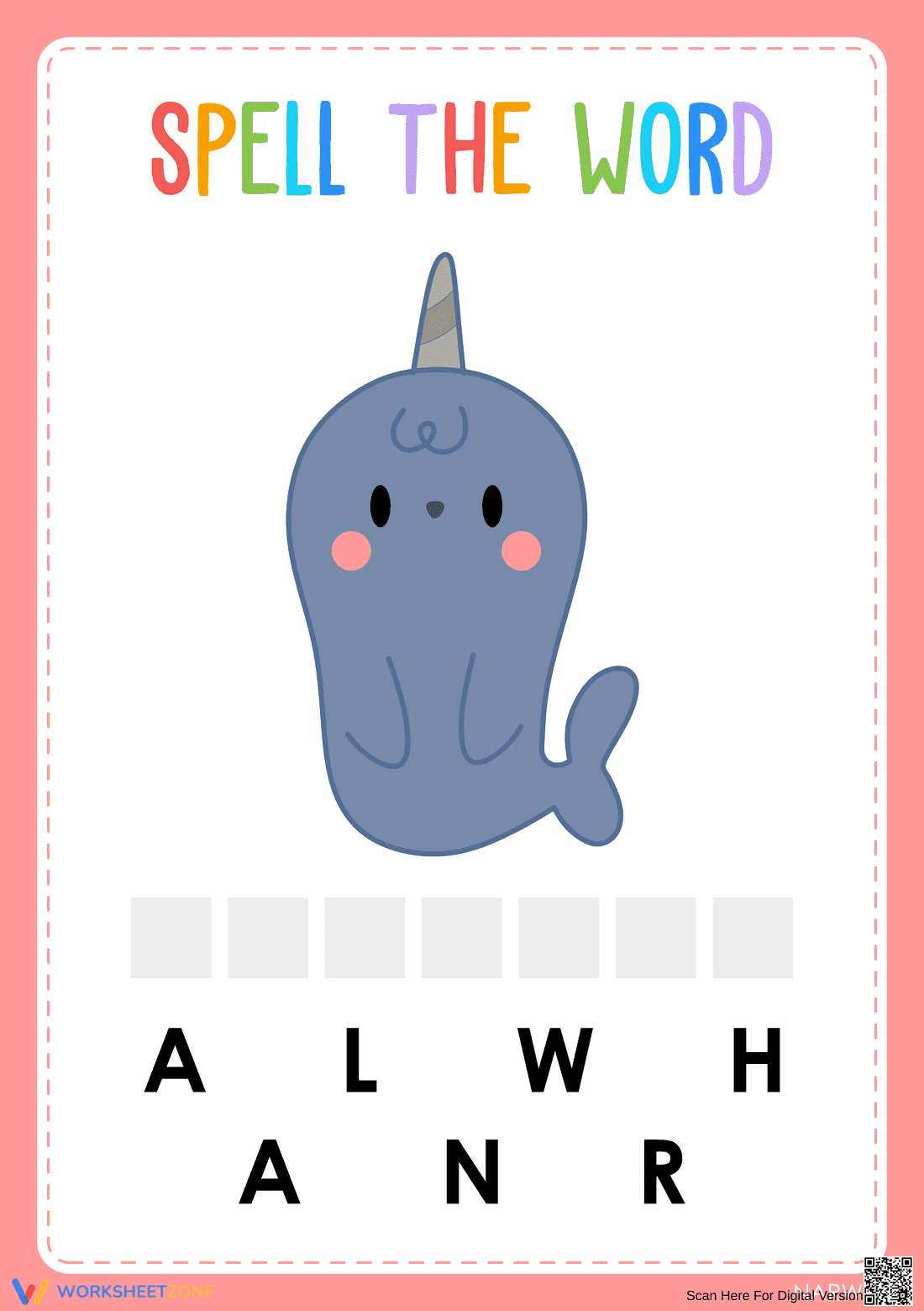 Animal Spelling Worksheet | Printable Grade K-1 ELA - Page 1