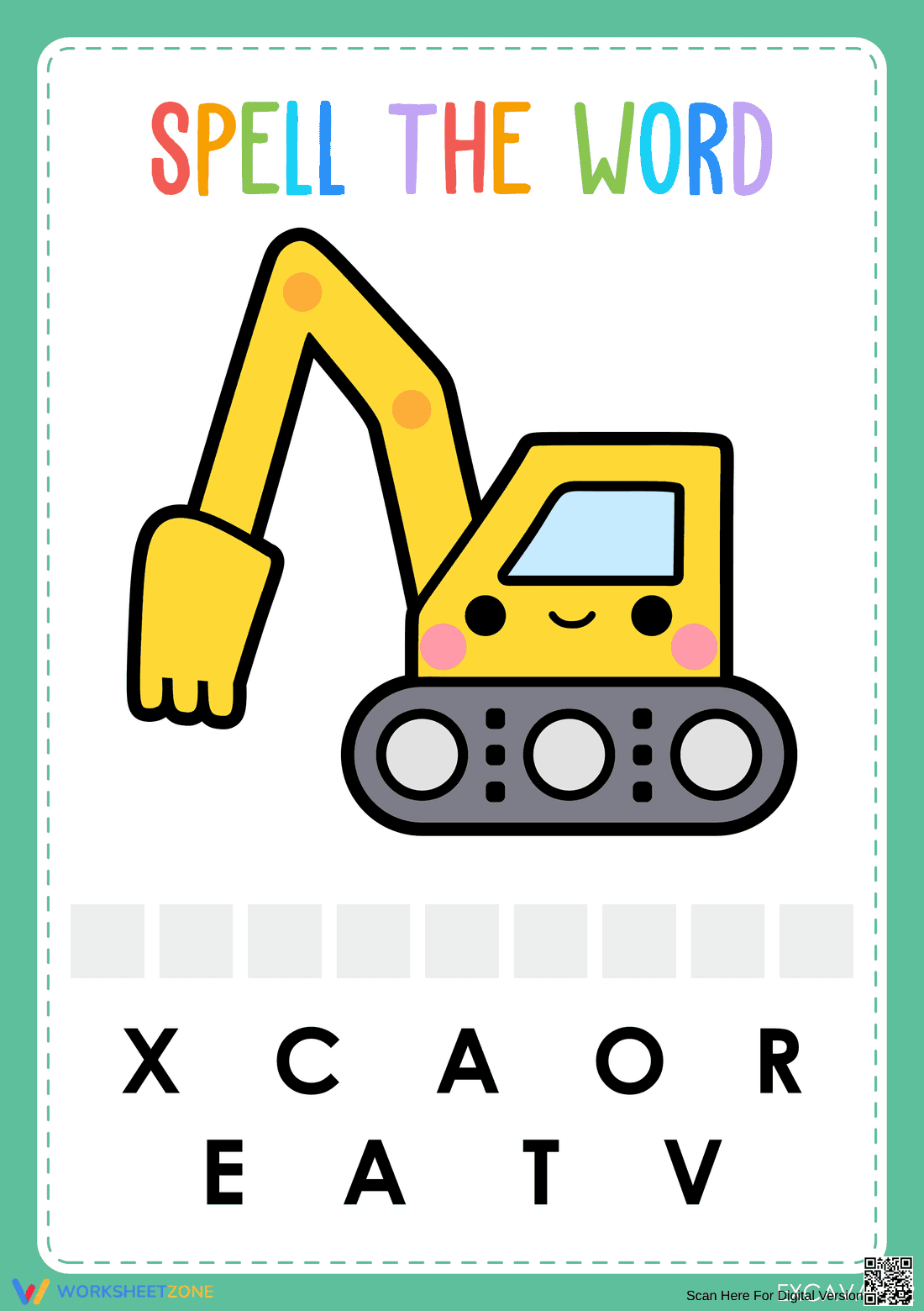Transportation Spelling Worksheet | Essential Preschool ELA - Page 1