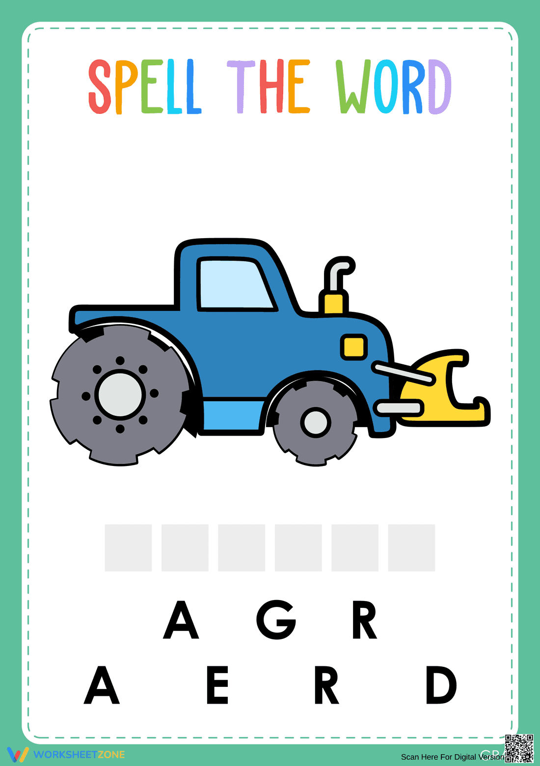 Essential Spelling Worksheet | Preschool Transportation - Page 1