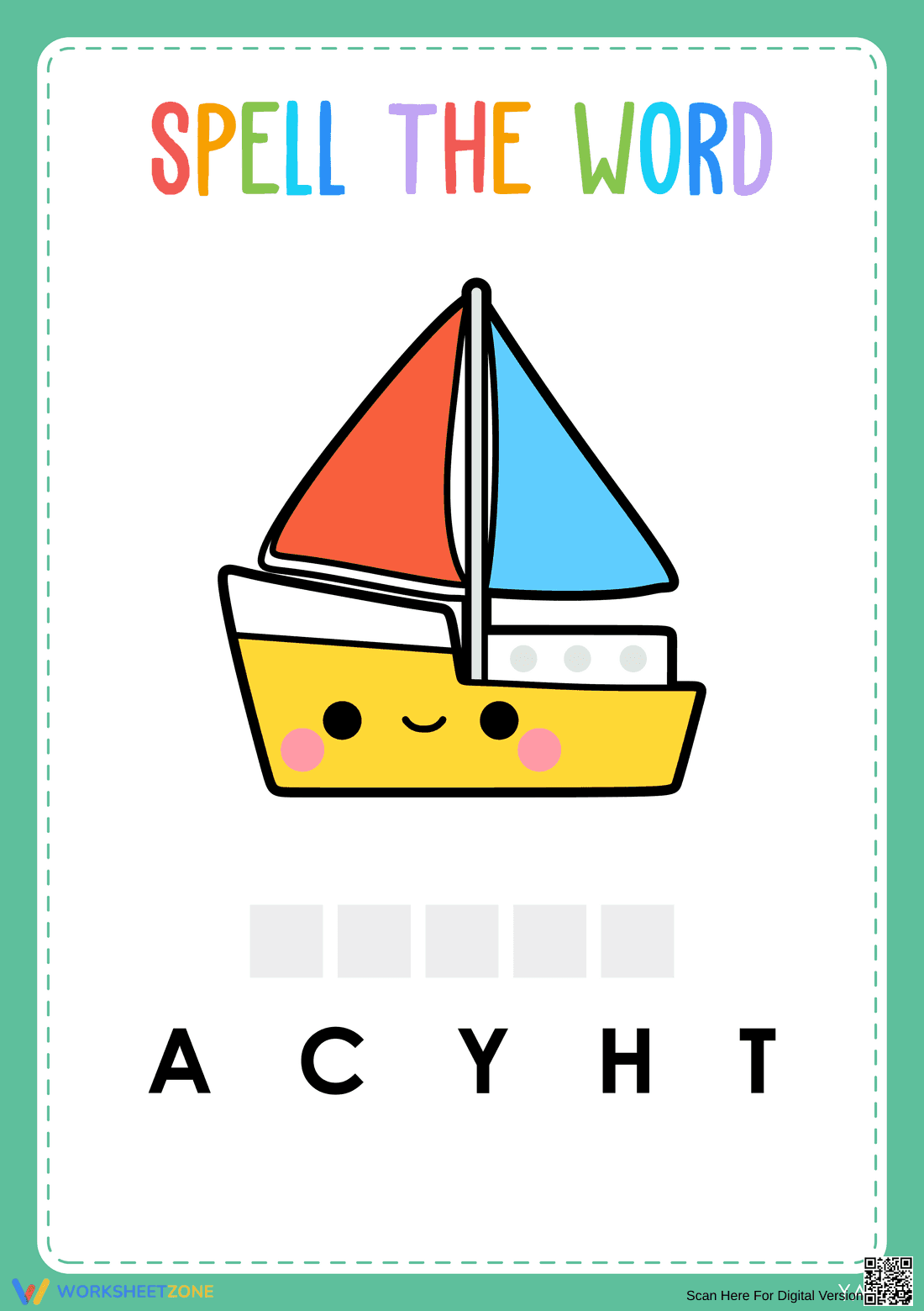 Printable Spelling Worksheet | Preschool ELA - Page 1