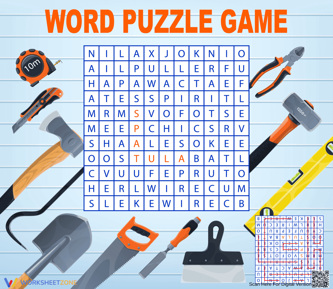 Essential Tools Word Search | Grade 2 ELA Printable - Page 1
