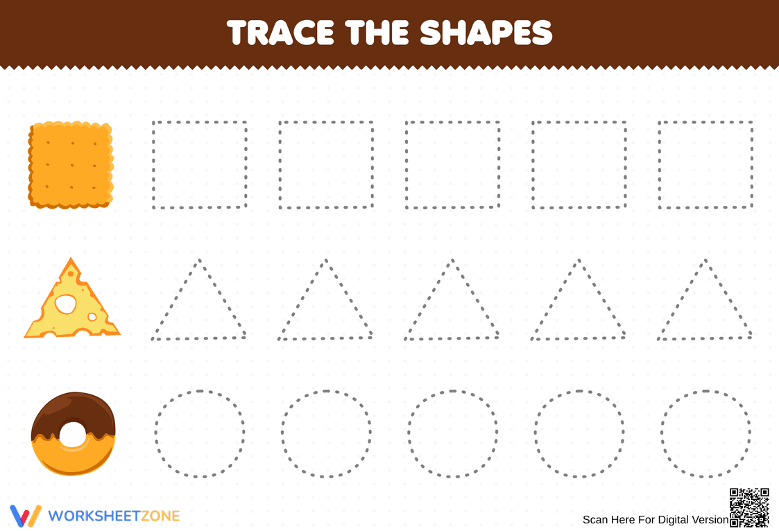Improve Skills with Tracing Shapes Worksheet - Page 1