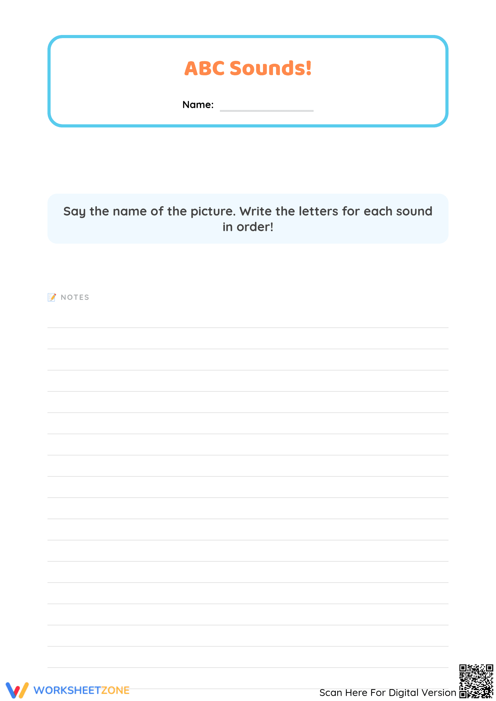 Preschool CVC Phonics — Printable No-Prep Worksheet - Page 1