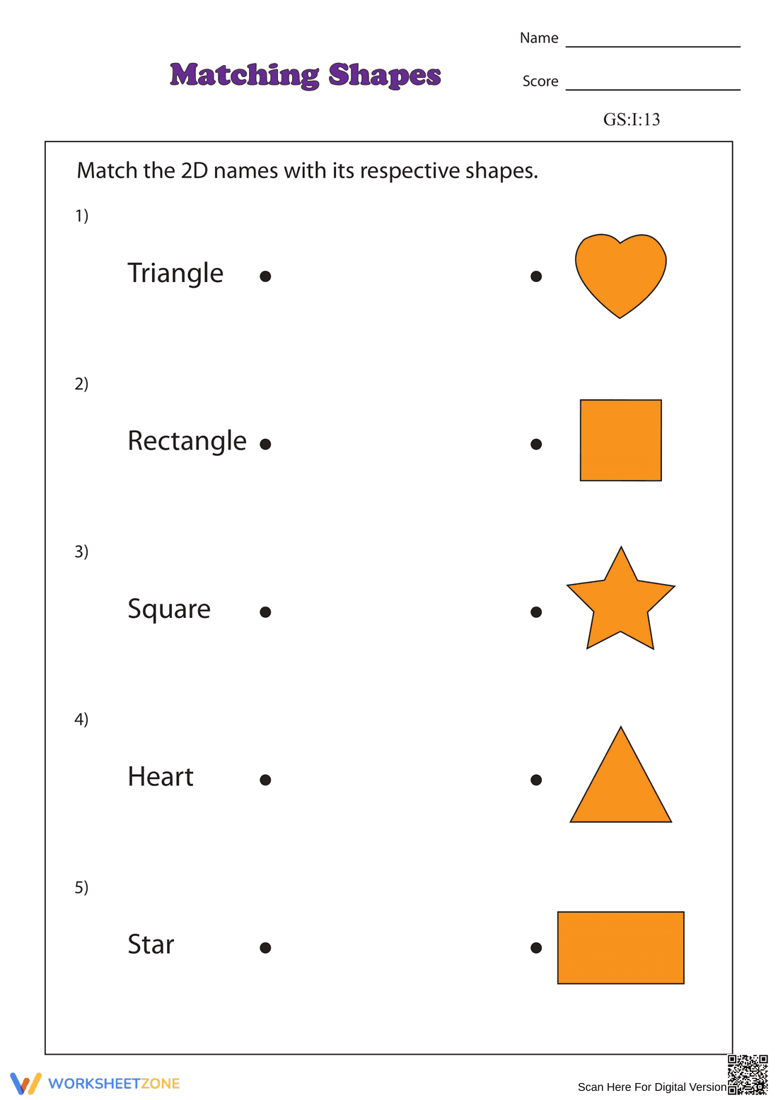 Shape Matching Practice Made Easy - Page 1