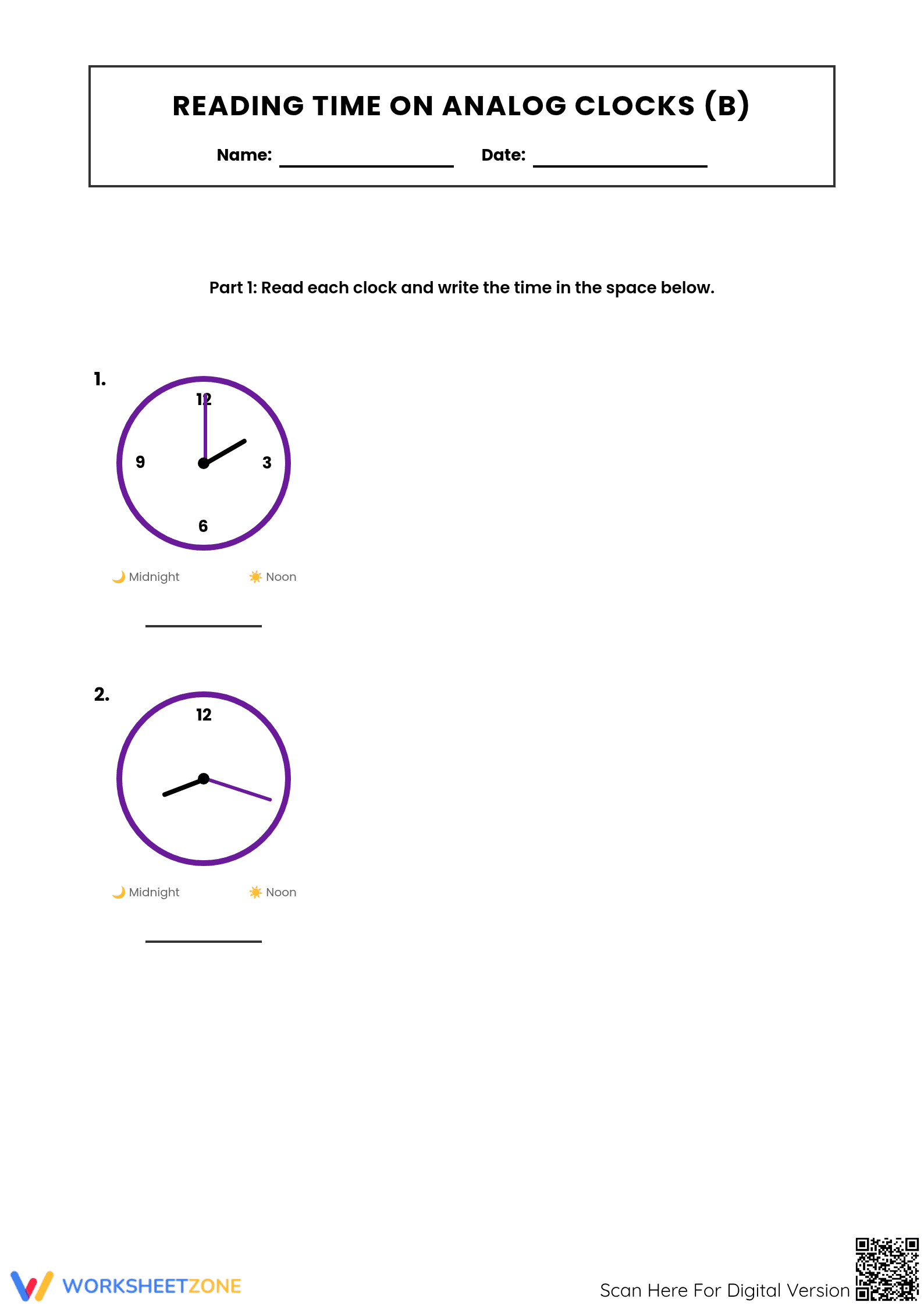 Essential Reading Analog Clocks Worksheet | Grade 4-5 Ready - Page 1