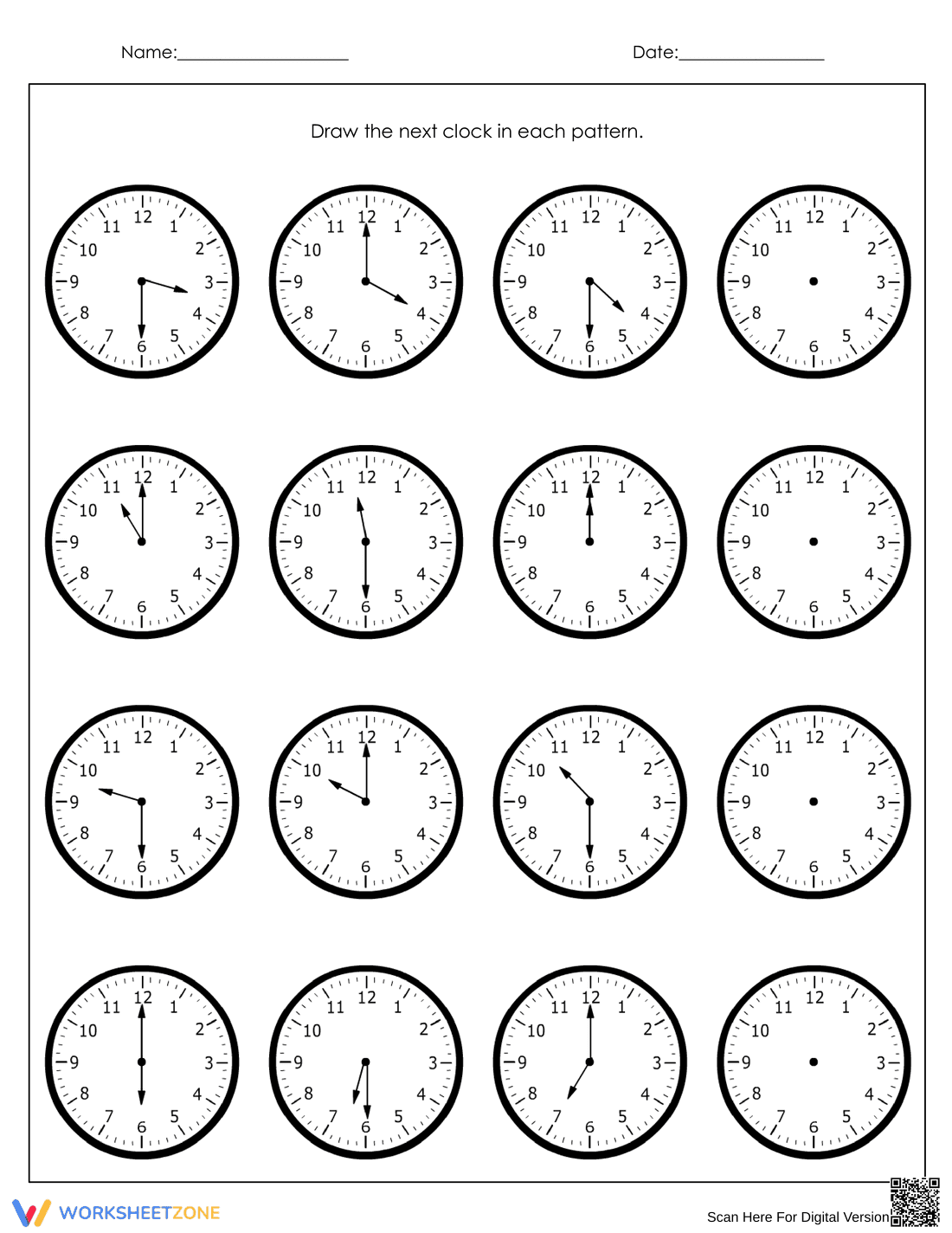 Clock Drawing and Time Skills - Page 1