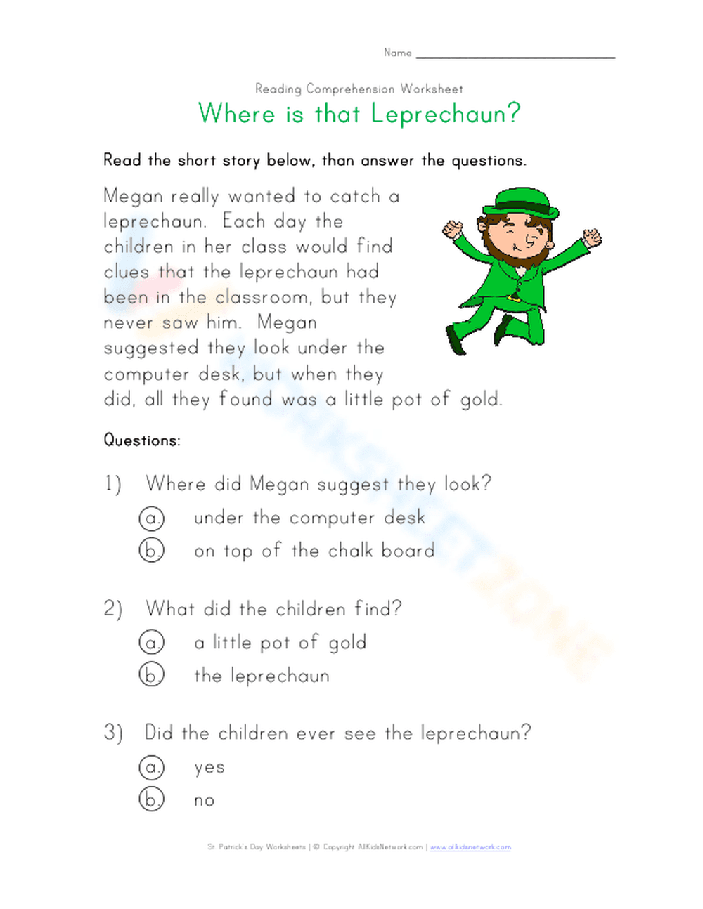 Where is that Leprechaun? - Page 1