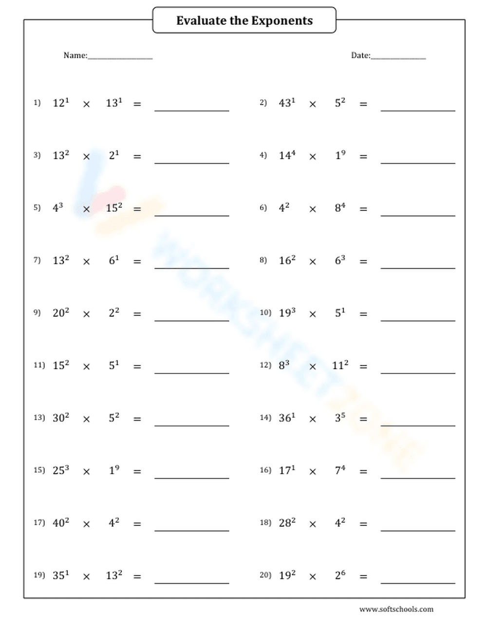 Exponent multiplication 7 - Page 1