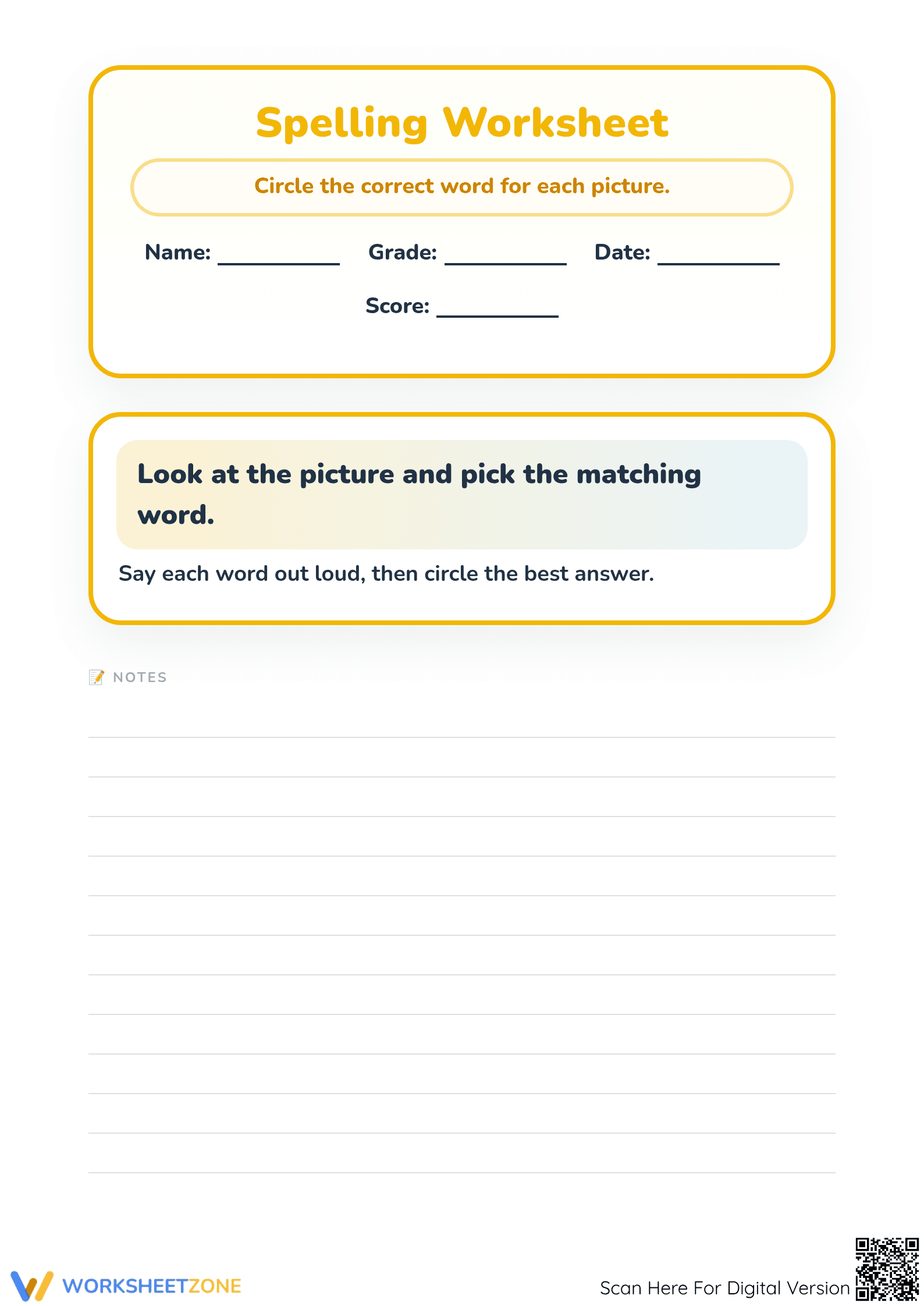 Printable Alphabet Spelling Worksheet | Preschool ELA - Page 1
