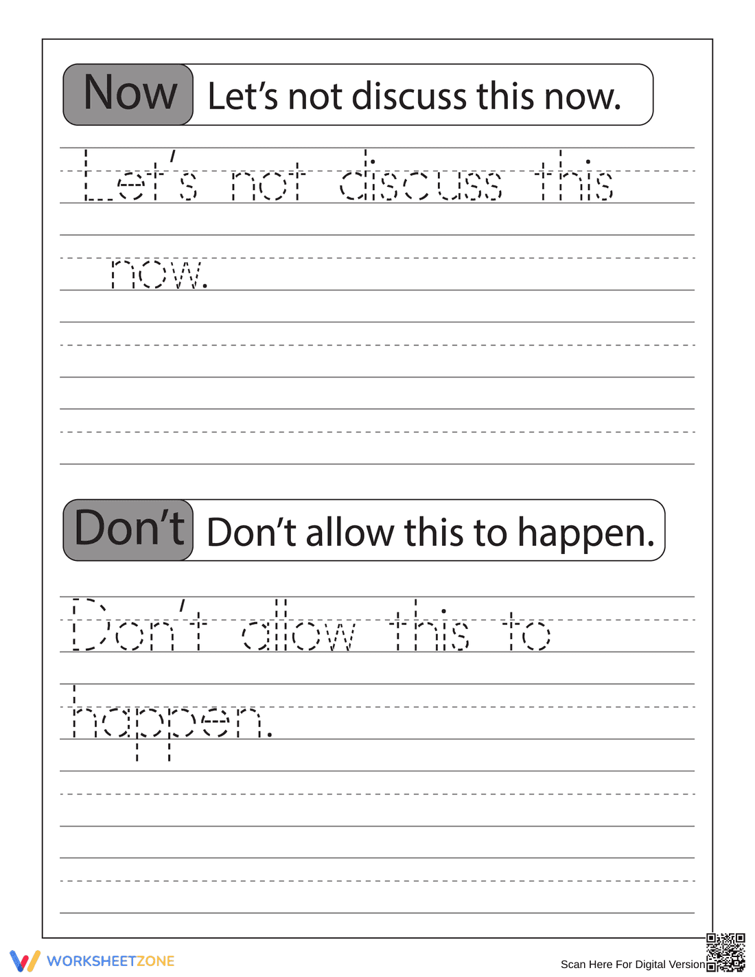 Refine Writing Skills Tracing Sentences - Page 1