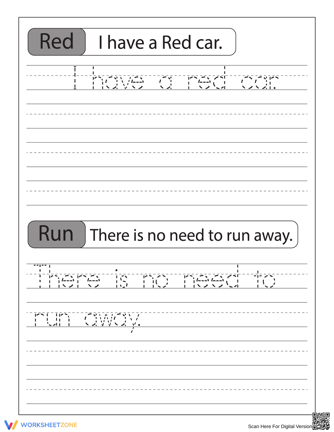Enhance Writing Skills with Sentence Tracing - Page 1