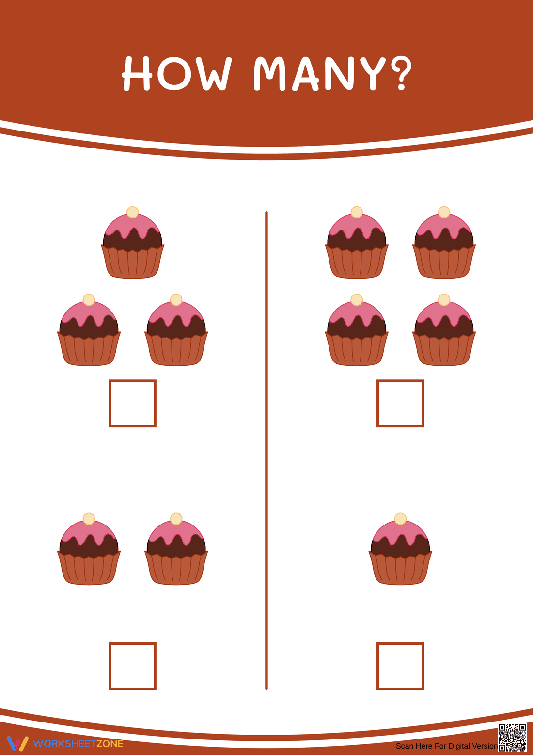 Interactive Object Counting Worksheet for Children - Page 1