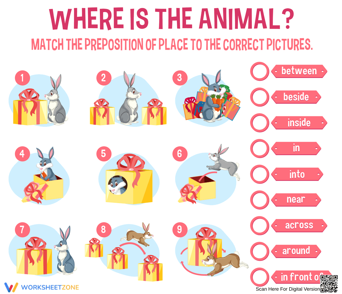 Printable Prepositions Worksheet | Preschool ELA - Page 1