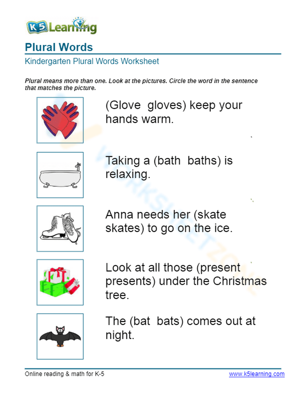 Plural Words 1 - Page 1