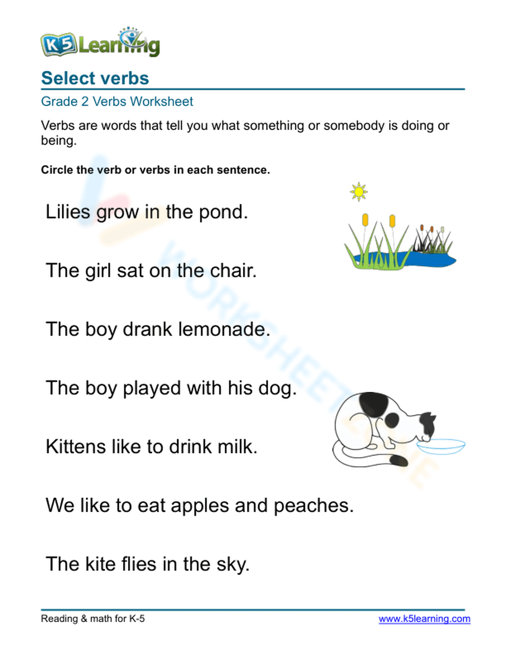 Select verbs 3 - Page 1