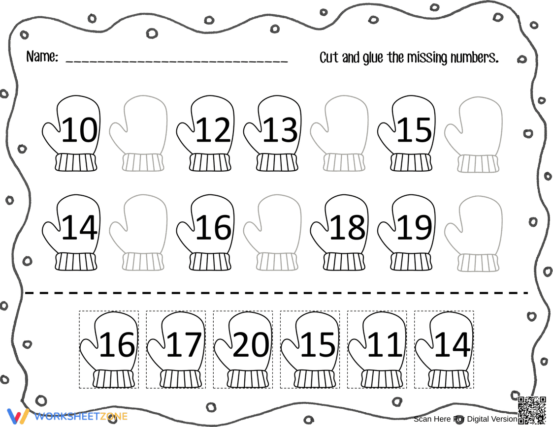 Find the Missing Numbers in this Fun Worksheet - Page 1