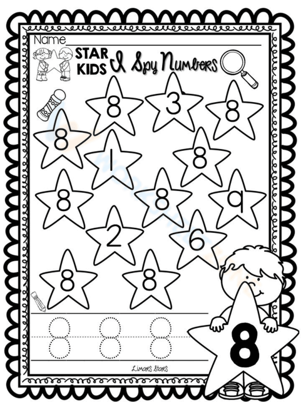 Practice Number Search: Spy Number 8 - Page 1