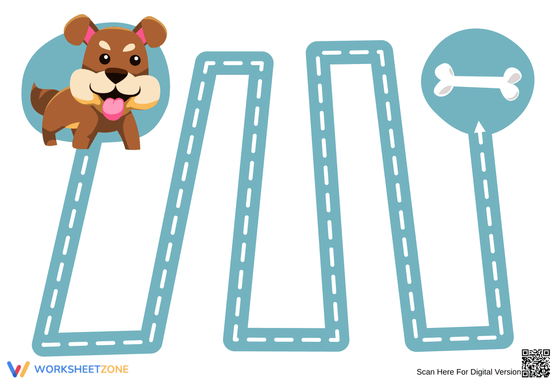 Printable Line Tracing Worksheet | Grade K - Page 1