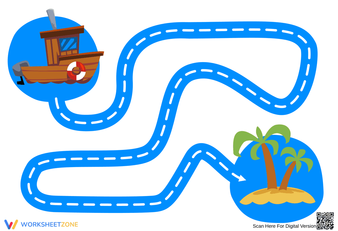 Dot Tracing Ship to Island - Page 1