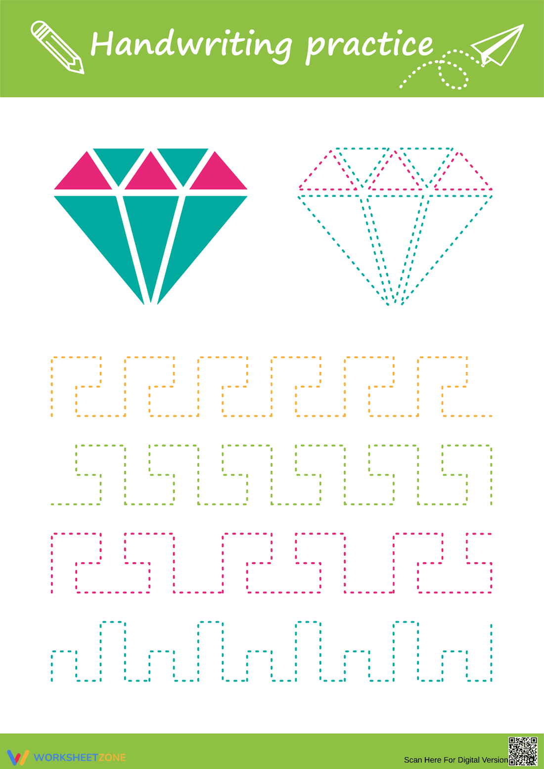 Free Printable Shape Tracing Worksheets - Page 1