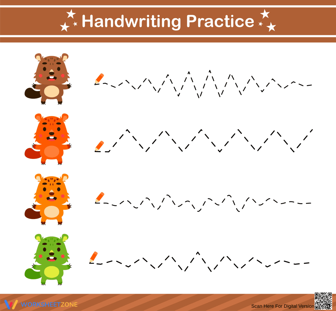 Printable Line Tracing Worksheet | PreK & K - Page 1
