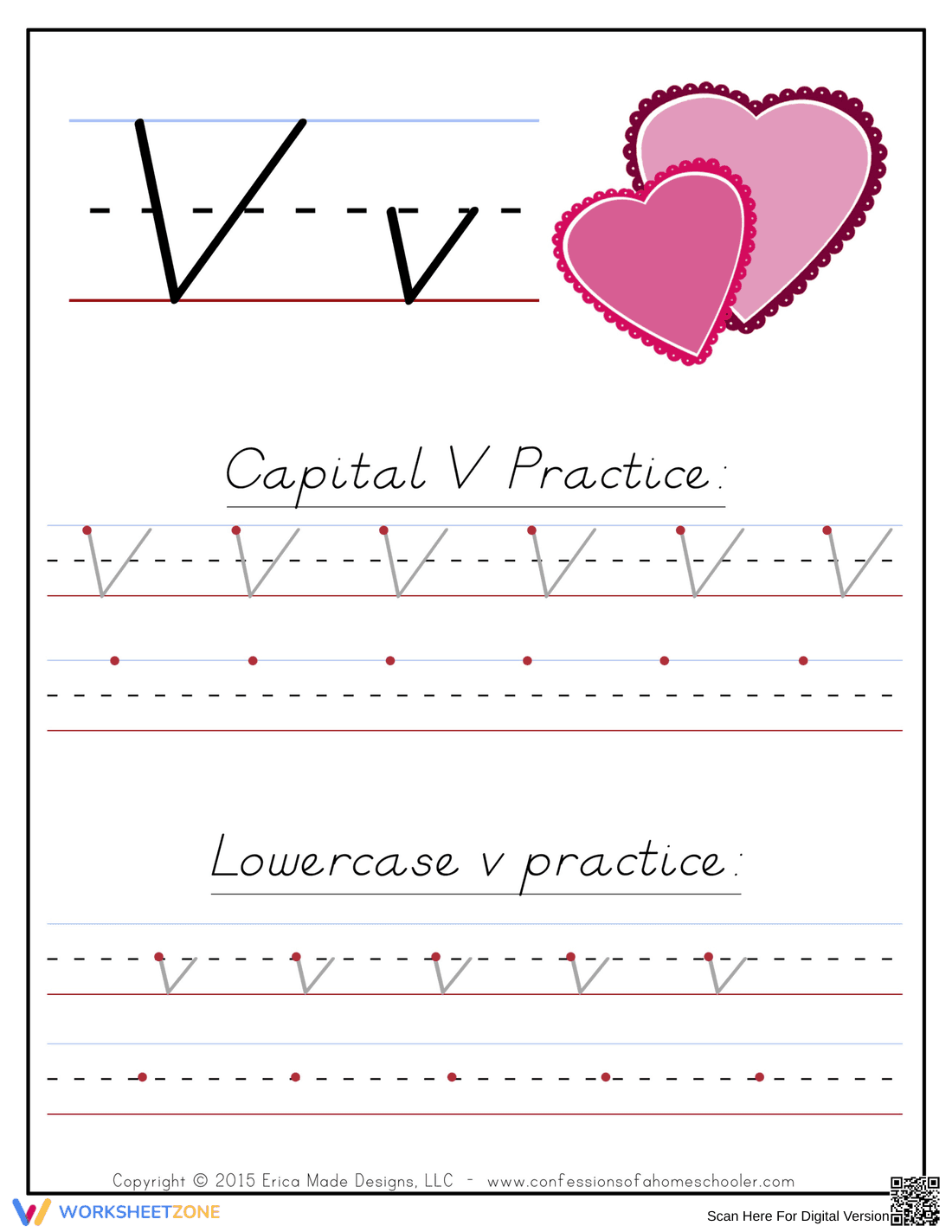 Letter Vv In Handwriting - Page 1