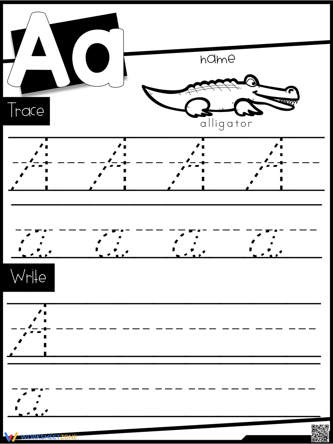 A Handwriting Practice Worksheet - Page 1