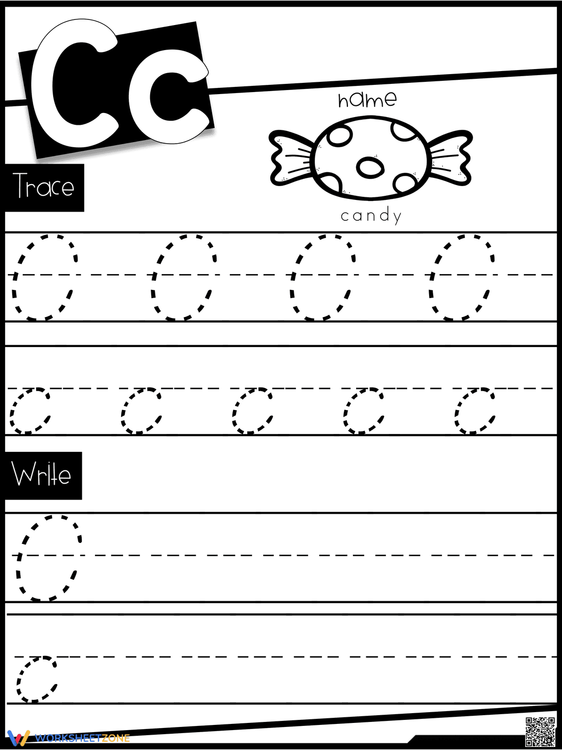 Letter C Handwriting for Kids - Page 1