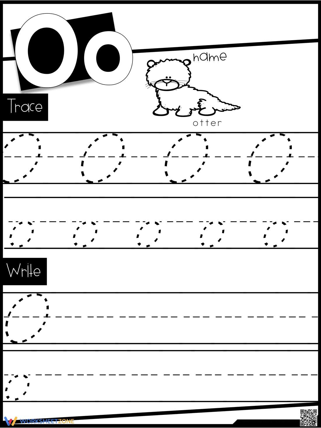Practice Writing Letter O - Page 1