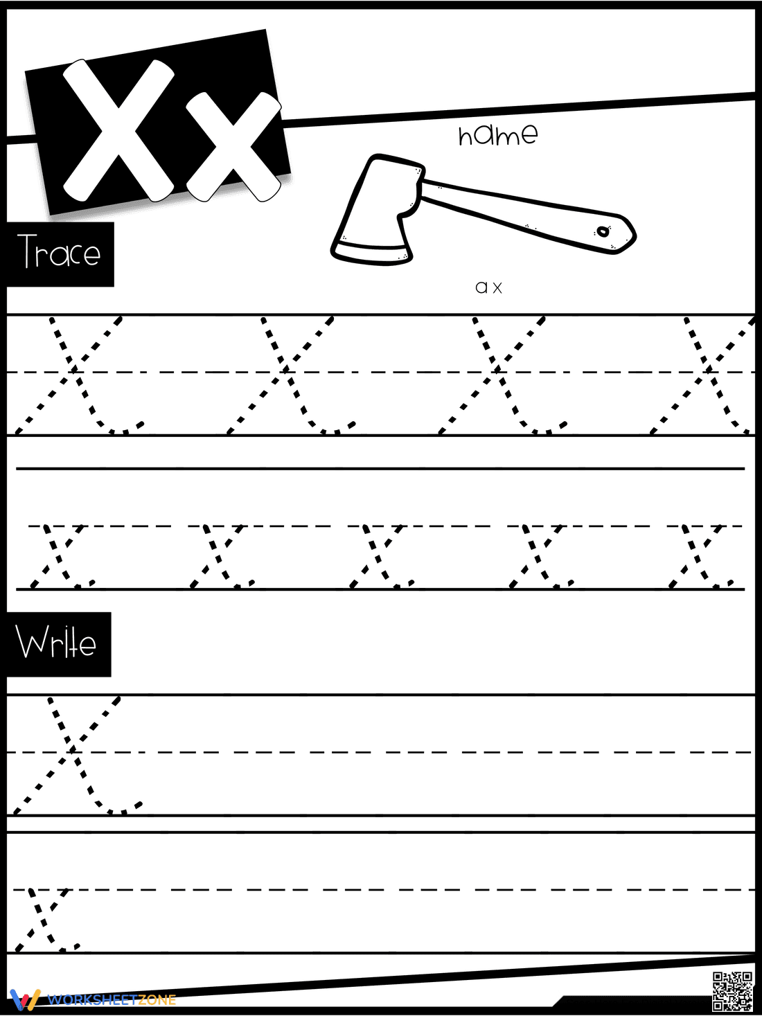 Letter X Practice Worksheet | Grade K-1 Essential - Page 1