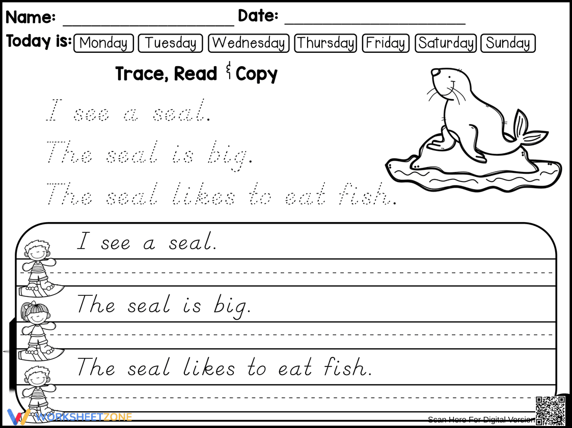 Sentence Writing Practice | Grade 1-2 Printable - Page 1