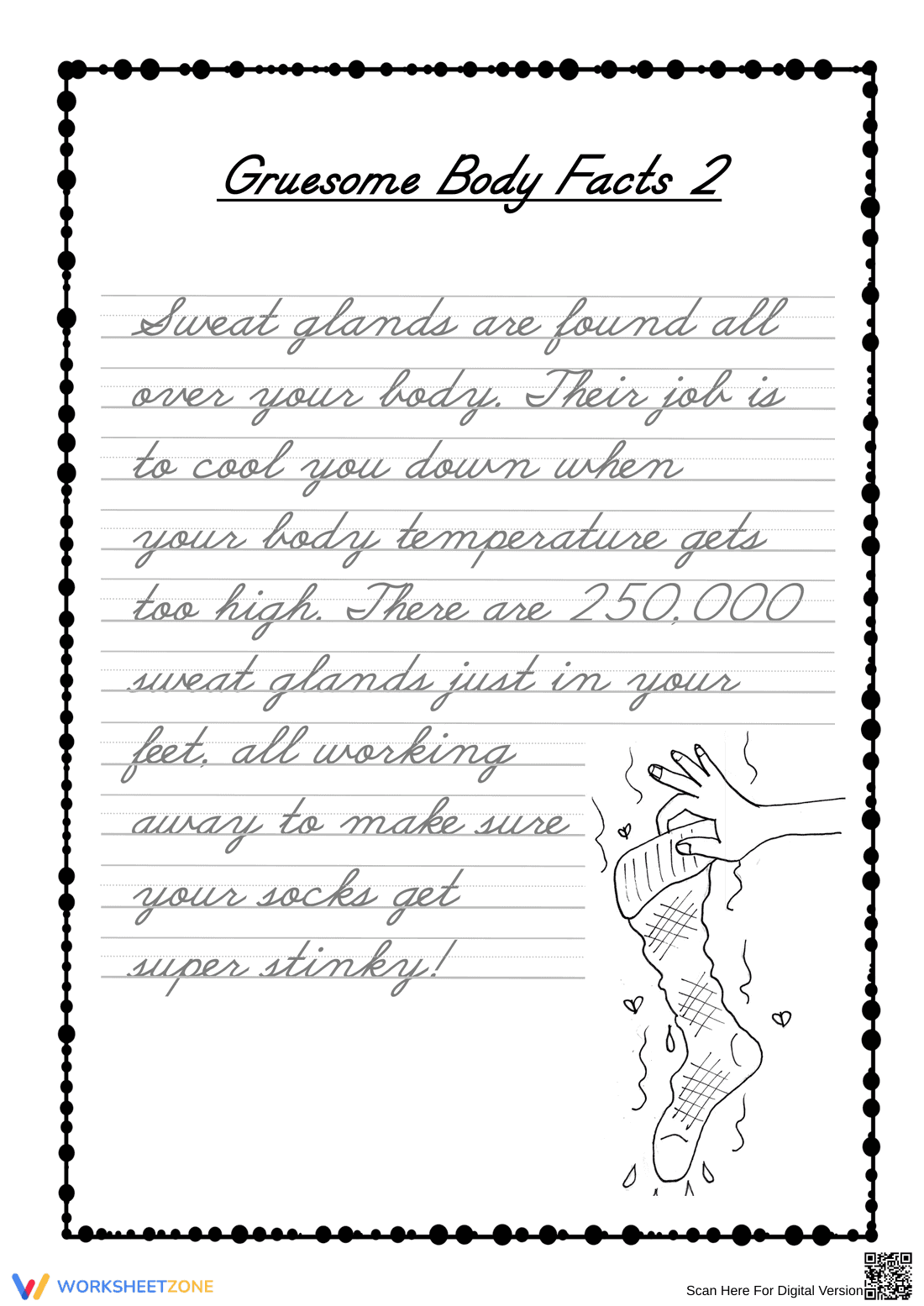 Printable Cursive Practice Worksheet | Grade 3 Science - Page 1