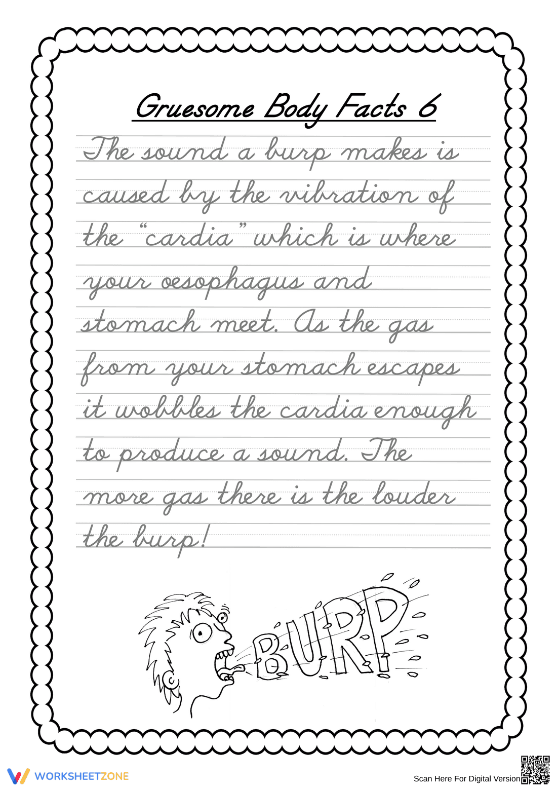 Printable Cursive Handwriting Worksheet | Grade 5 - Page 1