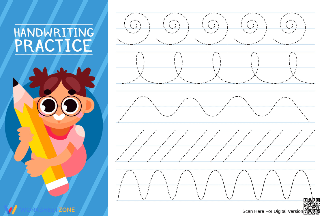 Handwriting Practice with Illustration Worksheet - Page 1