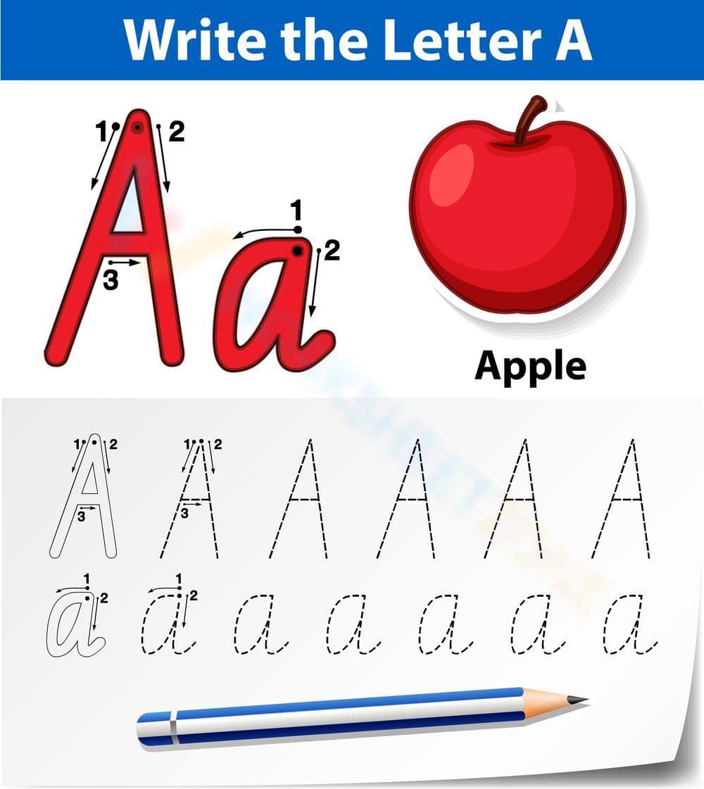Letter A Tracing Worksheet | Essential Grade 1 Ready - Page 1