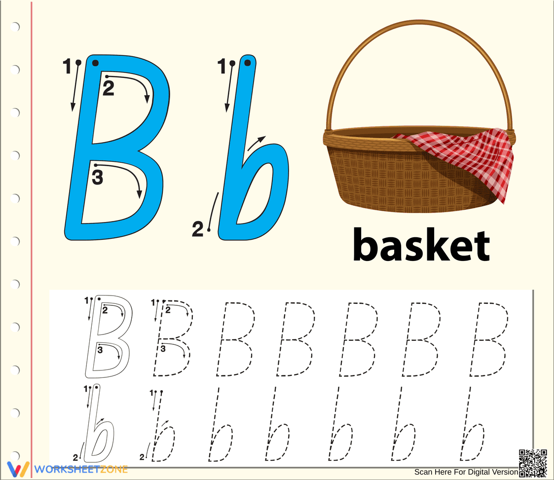 B is for Basket: Recognizing the Letter B - Page 1