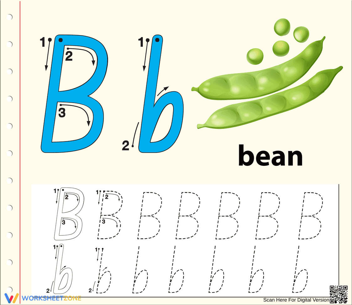 Letter Tracing: Practice Writing the Letter 'B' - Page 1