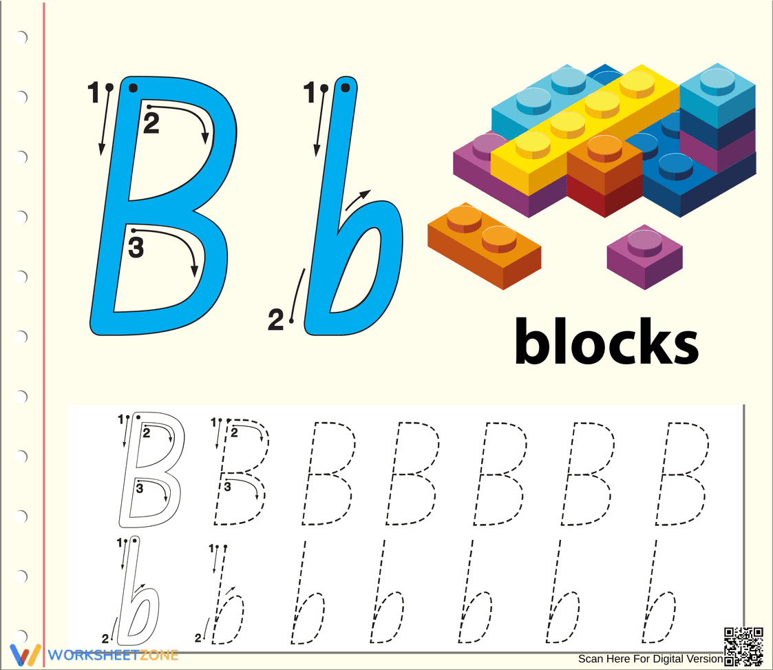 B is for Blocks: Building with Letter B - Page 1
