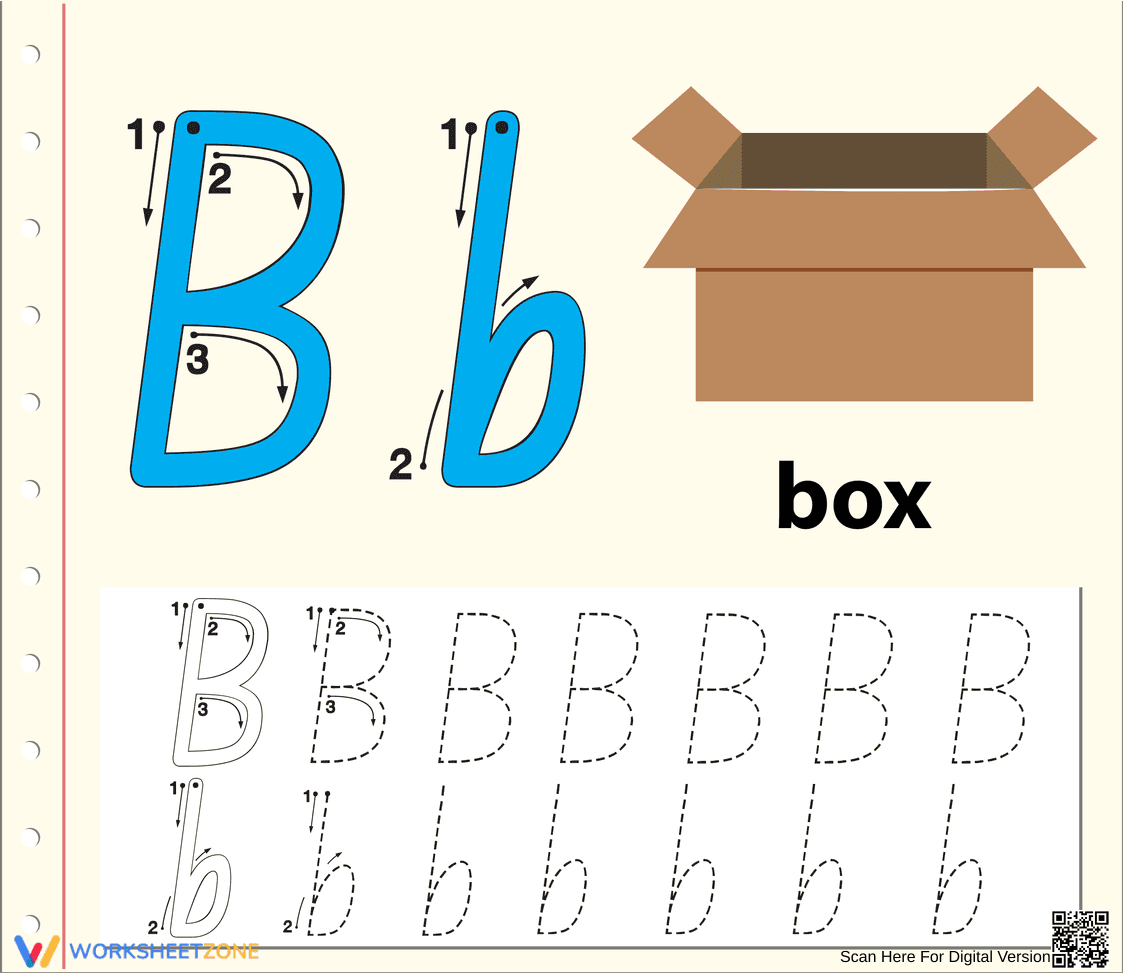 Essential Letter B Cursive Worksheet | Grade 1 English - Page 1