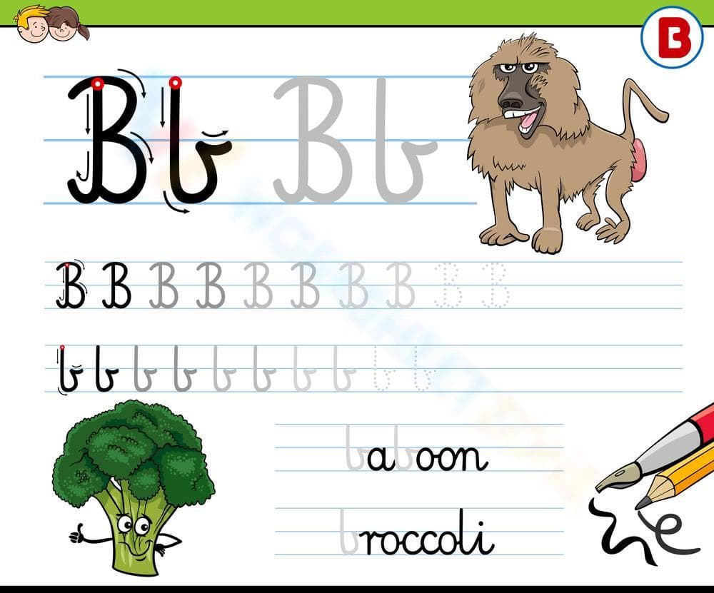 How to Write Letter B Worksheet - Page 1