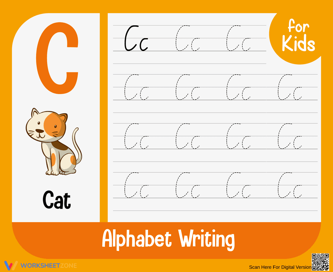 Trace the Cursive C Worksheet - Page 1