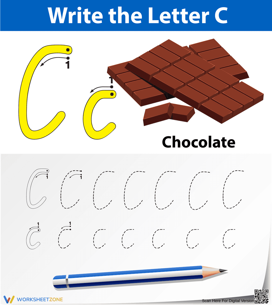 C is for Chocolate Worksheet - Page 1
