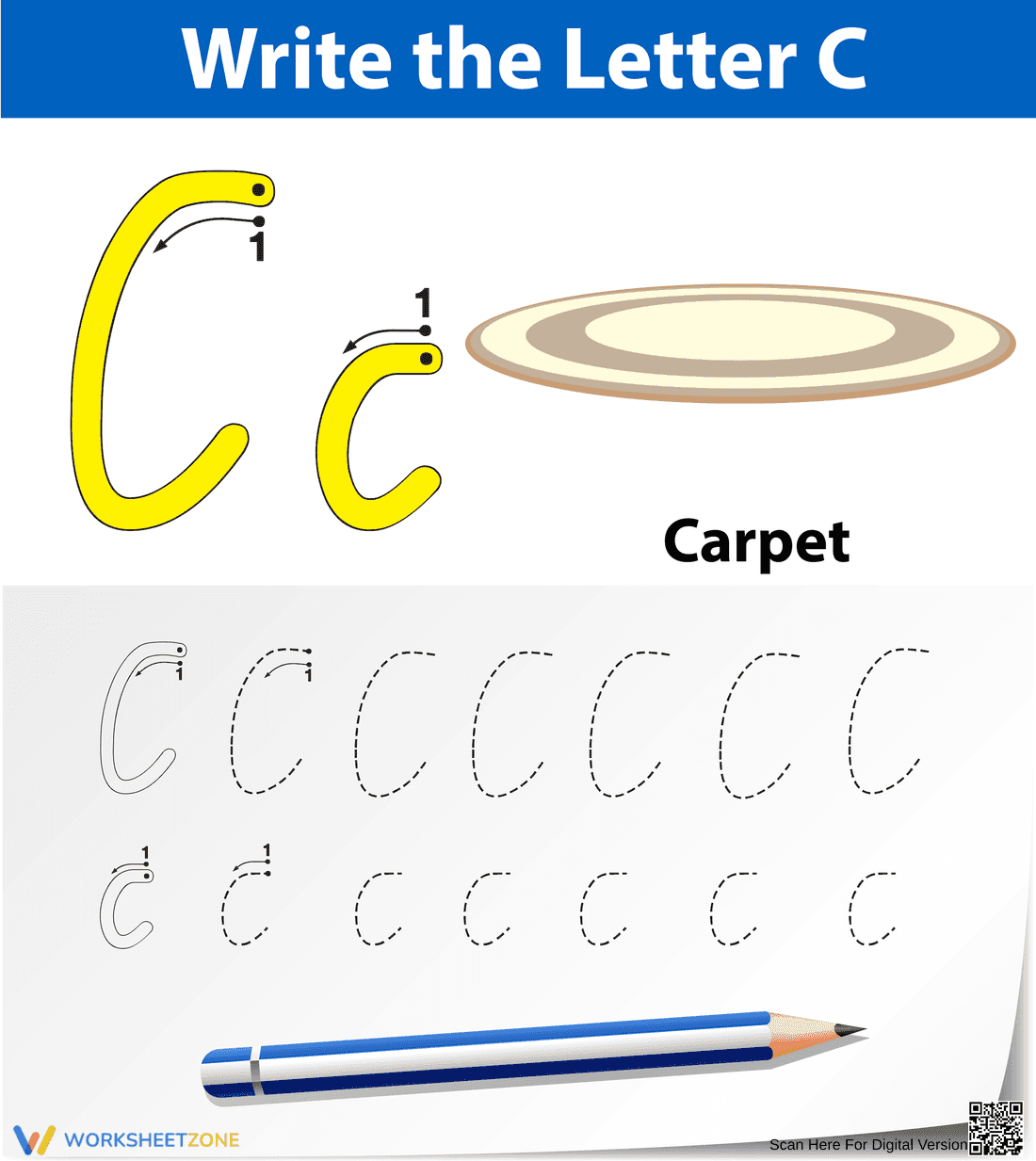 C is for Carpet Worksheet - Page 1